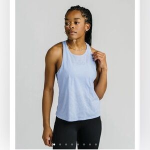 Zyia Active Sky 2 in 1 Zephyr Bra Tank Light Blue Size Large Workout Compression